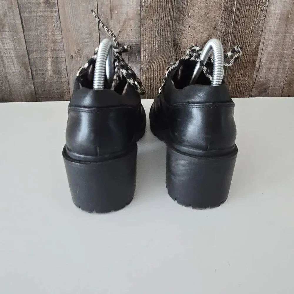 Jellypop Chunky Oxford Platform Shoes Black 8M Goth Steampunk Emo Alternative